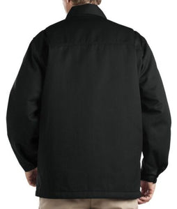 Dickies 78266AL Hip Length Lined Zip Up Twill Jacket Black