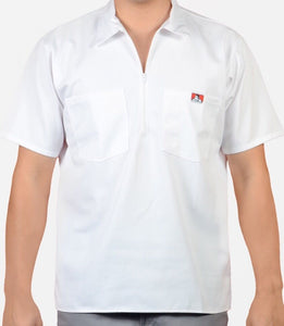 BEN DAVIS SHORT SLEEVE 1/2 ZIPPER SOLID SHIRTS