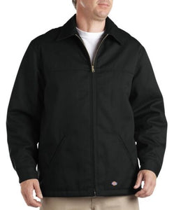 Dickies 78266AL Hip Length Lined Zip Up Twill Jacket Black